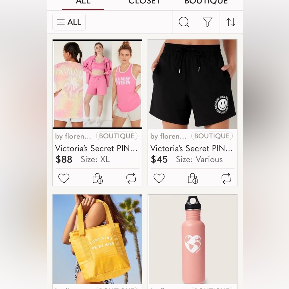 Victoria’s Secret PINK Shorts Tee Shirt Summer Outfit 6 PC SET